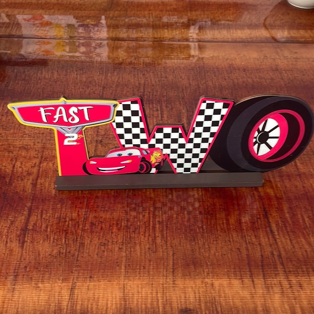 Lightning McQueen “Two” Birthday Sign